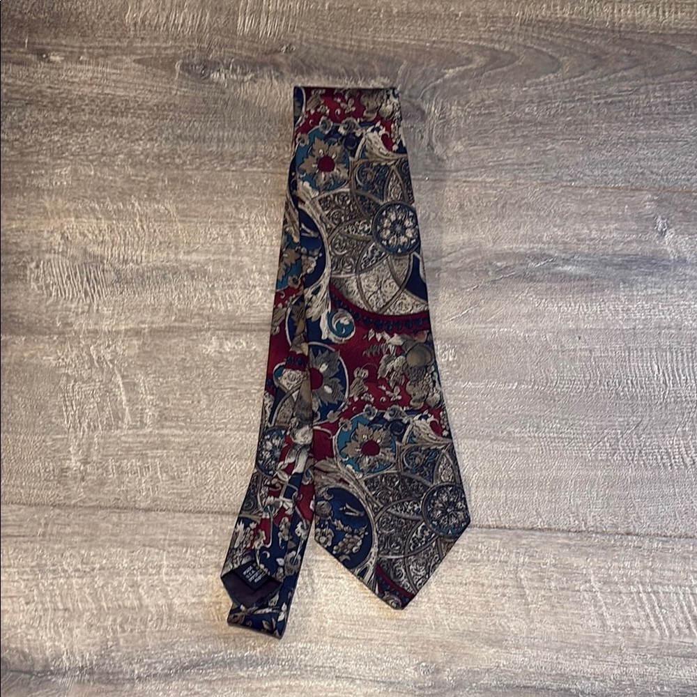 Vintage Red and Blue Paisley Tie